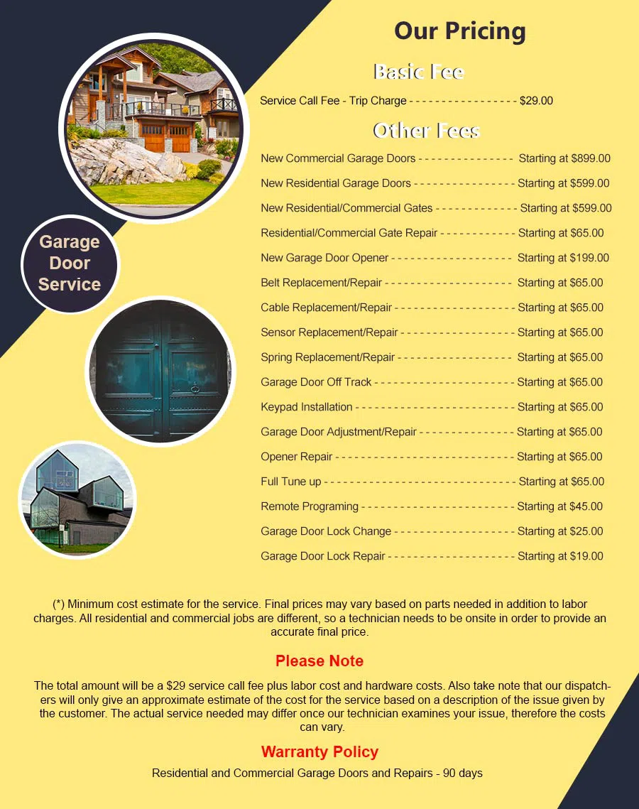 Elite Garage Door Service Orangeburg, NY 845-367-9502 - pricelist6
