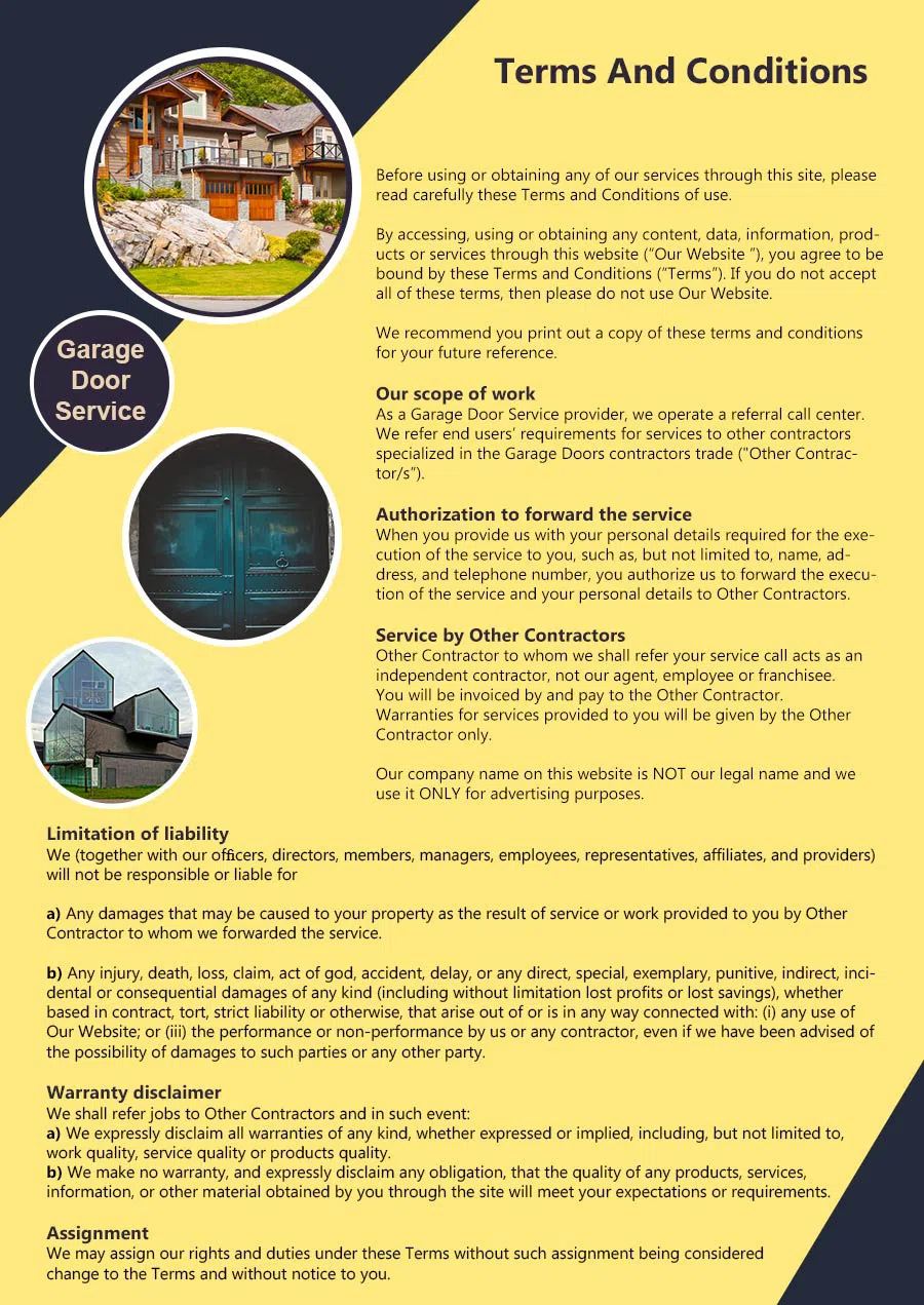 Elite Garage Door Service Orangeburg, NY 845-367-9502 - terms6